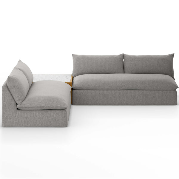 Home Fashion Grant Outdoor 2 Piece Sectional W/ Coffee Table Faye Ash By Four Hands