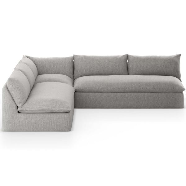 Home Fashion Grant Outdoor 3 Piece Sectional Faye Ash By Four Hands