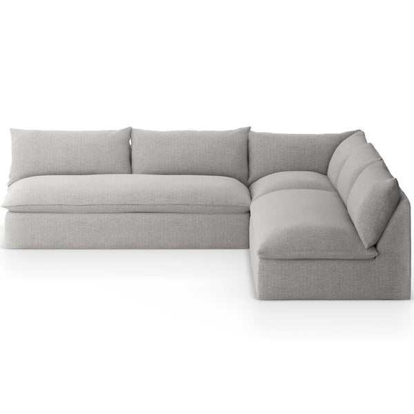 Home Fashion Grant Outdoor 3 Piece Sectional Faye Ash By Four Hands