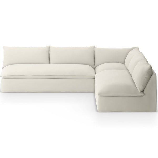 Home Fashion Grant Outdoor 3 Piece Sectional Faye Cream By Four Hands