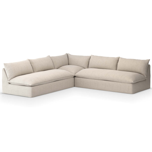 home fashion Grant Outdoor 3 Piece Sectional Faye Sand by Four Hands