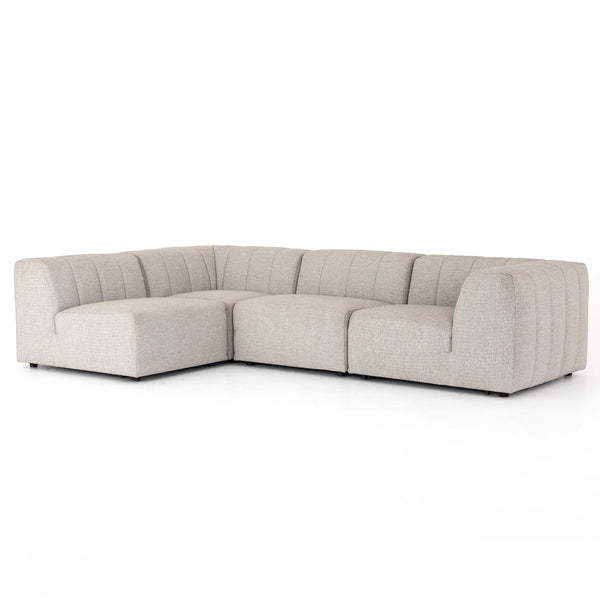 home fashion Gwen Outdoor 4-Piece Sectional Faye Ash by Four Hands