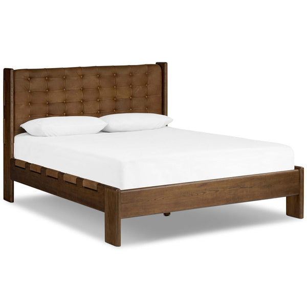 home fashion Halston Leather Bed Heirloom Sienna by Four Hands