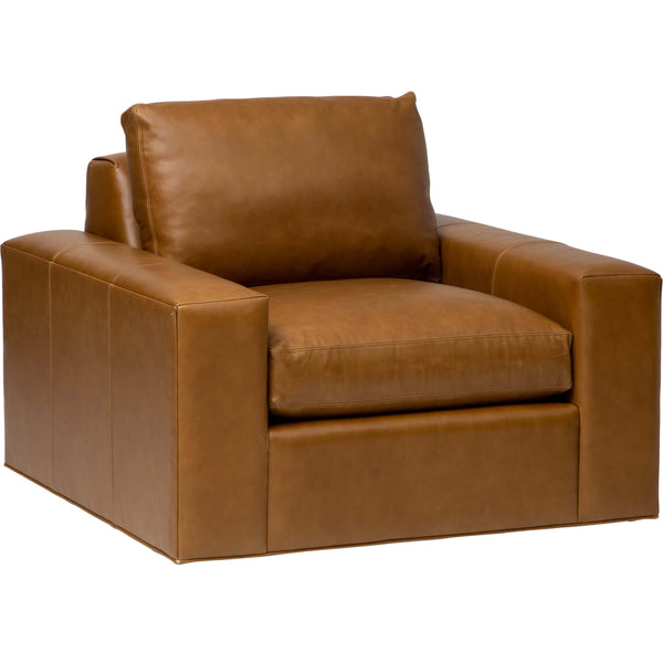 home fashion Halston Leather Swivel Chair Libby Amaretto