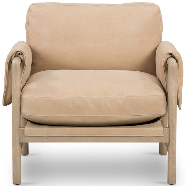 Home Fashion Harrison Leather Chair Palermo Nude By Four Hands