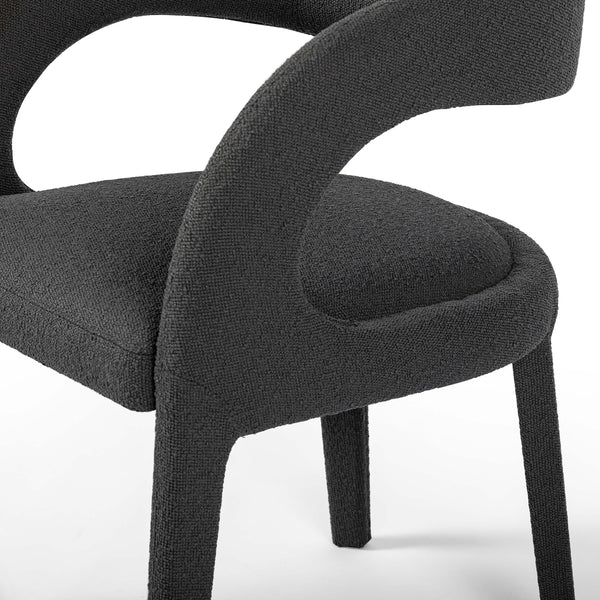 Home Fashion Hawkins Dining Chair Boucle Charcoal Set Of 2 By Four Hands