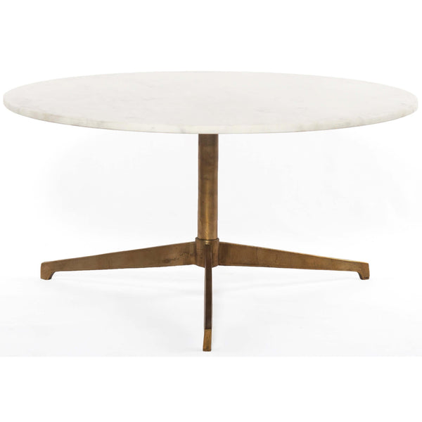Home Fashion Helen Round Coffee Table Raw Brass By Four Hands