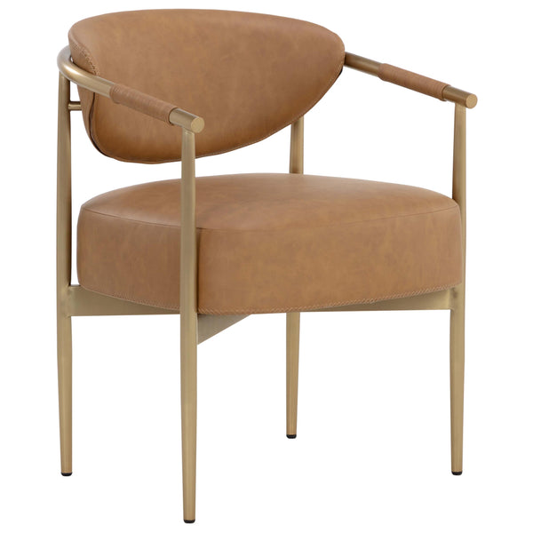 home fashion Heloise Arm Chair Milliken Cognac Set of 2
