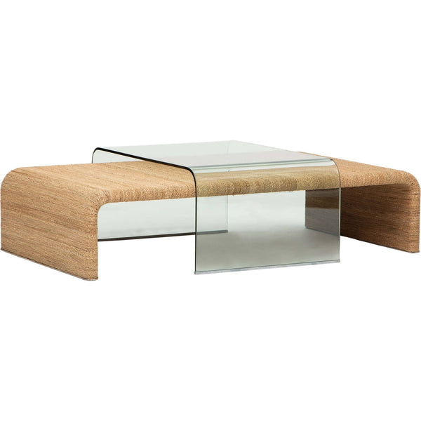 home fashion Amani Rope And Glass Coffee Table