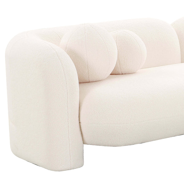 Home Fashion Amelie Faux Fur Sofa Cream