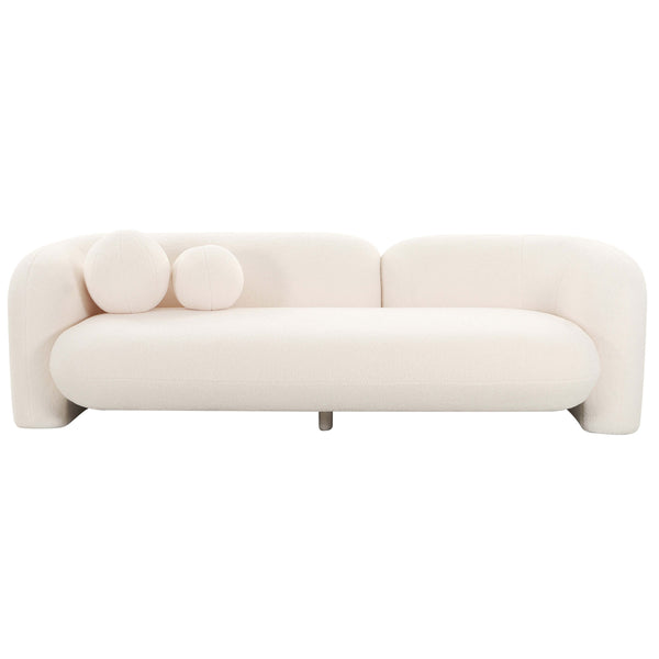 home fashion Amelie Faux Fur Sofa Cream