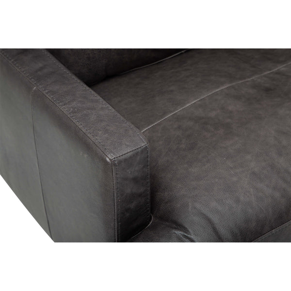 Home Fashion Ansel Leather Sofa Marseille Black