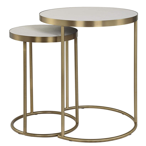home fashion Aragon Nesting Tables White Set of 2