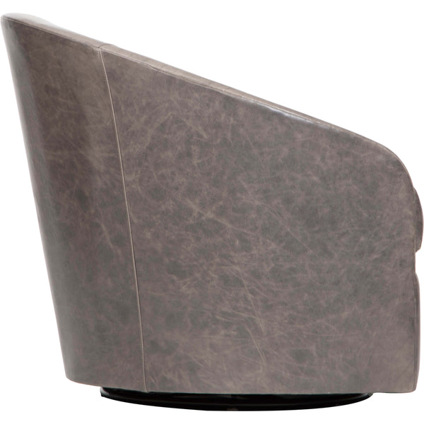 Home Fashion Arlo Leather Swivel Chair Laguna Dove