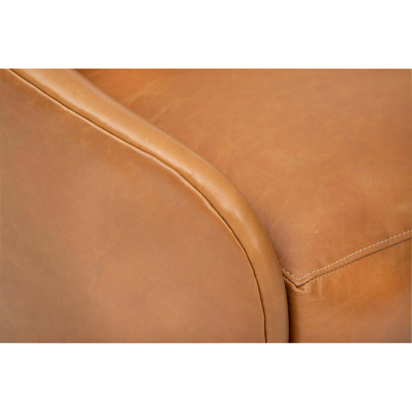 Home Fashion Arlo Leather Swivel Chair Libby Camel