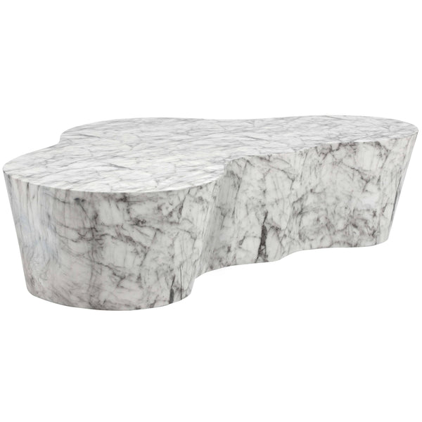 home fashion Ava Coffee Table White Marble Look