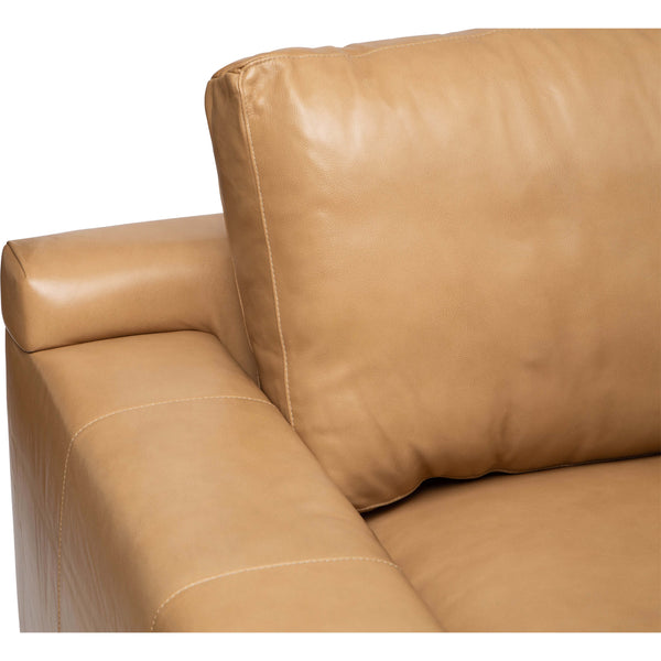Home Fashion Axel Leather Sofa Landry Fawn