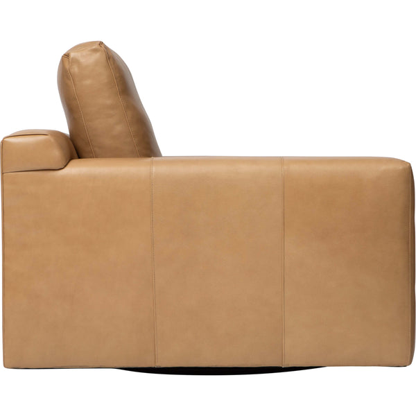Home Fashion Axel Leather Swivel Chair Landry Fawn