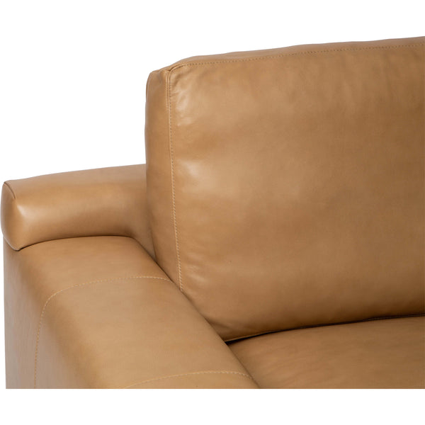 Home Fashion Axel Leather Swivel Chair Landry Fawn