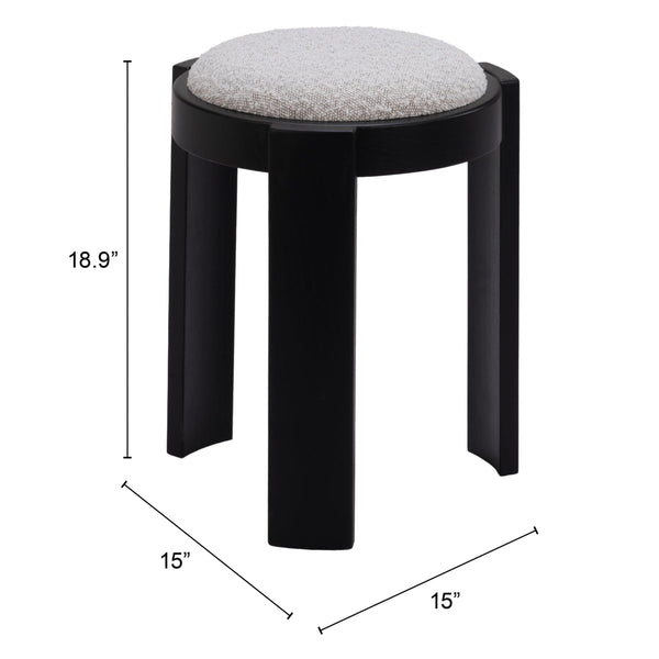 Home Fashion Banjul Ottoman Misty Gray
