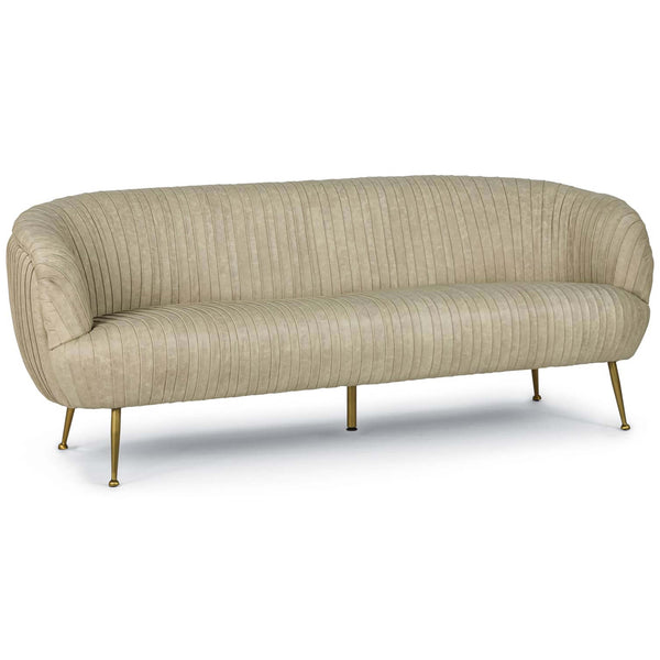home fashion Beretta Leather Sofa Cappuccino