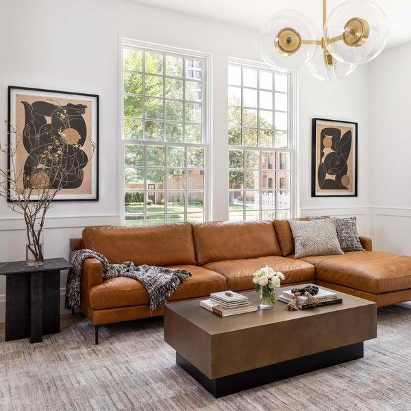 Home Fashion Blakely Coffee Table Antique Brass