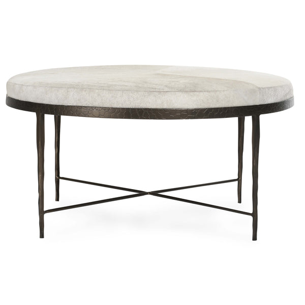 Home Fashion Bose Hide Round Coffee Table Ivory