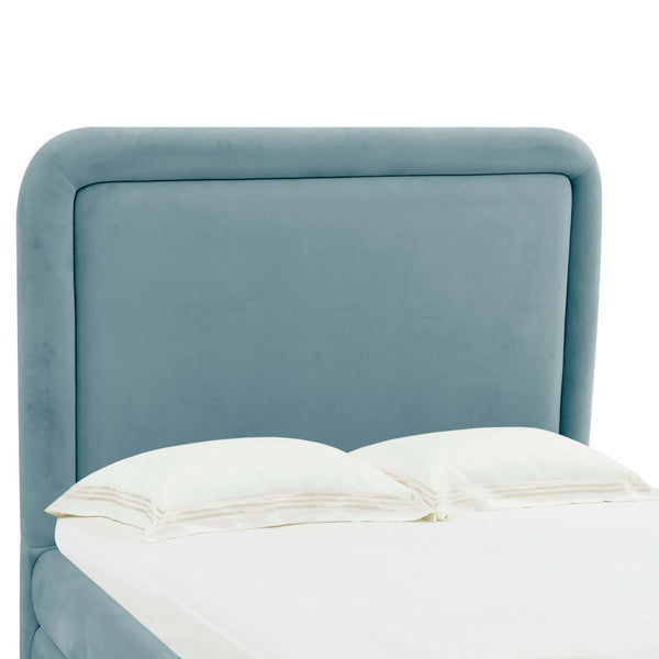 Home Fashion Briella Velvet Bed Bluestone