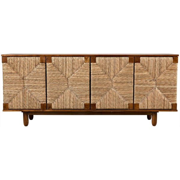 Home Fashion Brook 4 Door Sideboard Teak