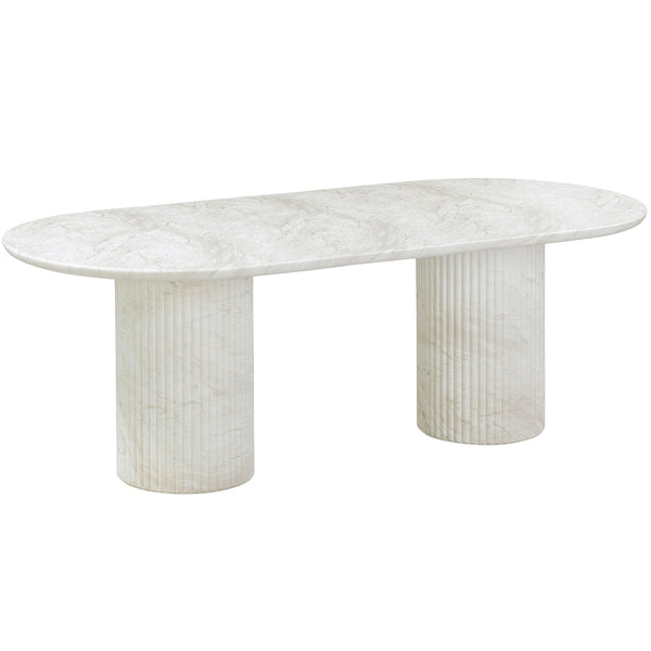 home fashion Brut Dining Table Marble Finish