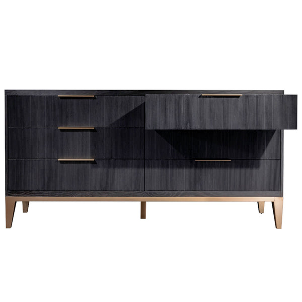 Home Fashion Caleb 6 Drawer Dresser Onyx Oak