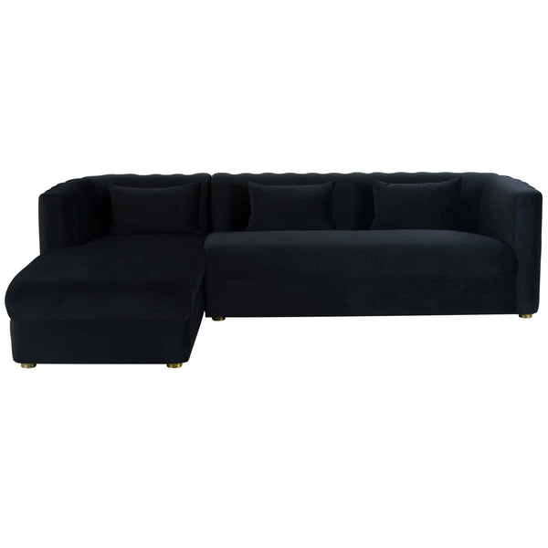 Home Fashion Callie Sectional LAF Black
