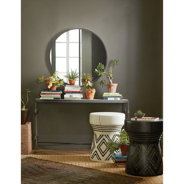 Home Fashion Carved Stump Side Table White