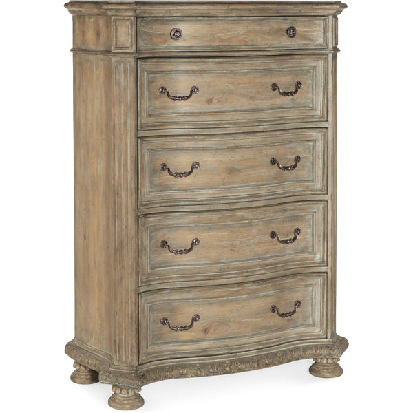 home fashion Castella 5 Drawer Chest Antique Slate