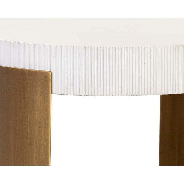 Home Fashion Cavette Side Table White