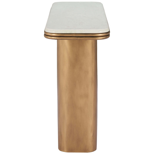 Home Fashion Cher Console Table White Terrazzo