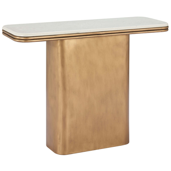 home fashion Cher Console Table White Terrazzo