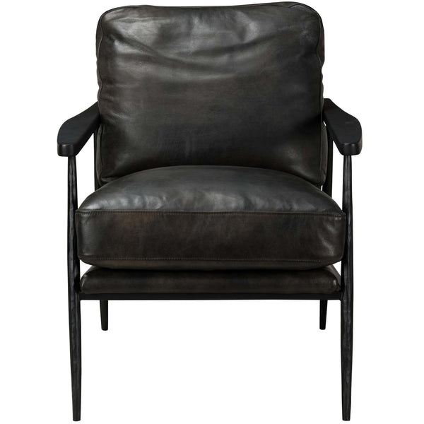 Home Fashion Christopher Leather Chair Black