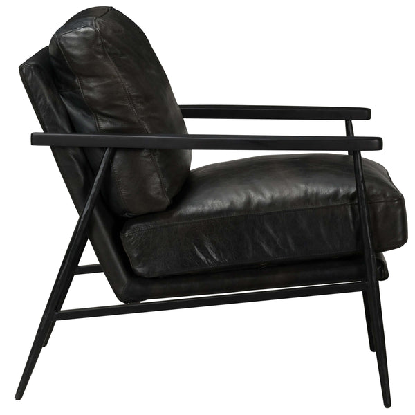 Home Fashion Christopher Leather Chair Black