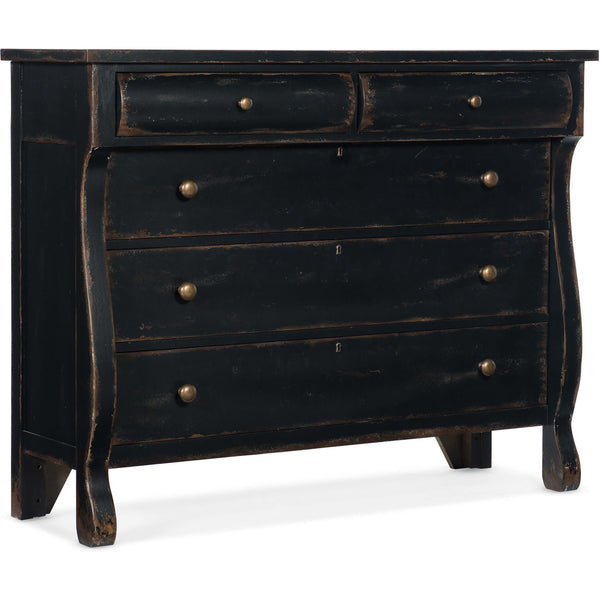 home fashion Ciao Bella 5 Drawer Bureau Black