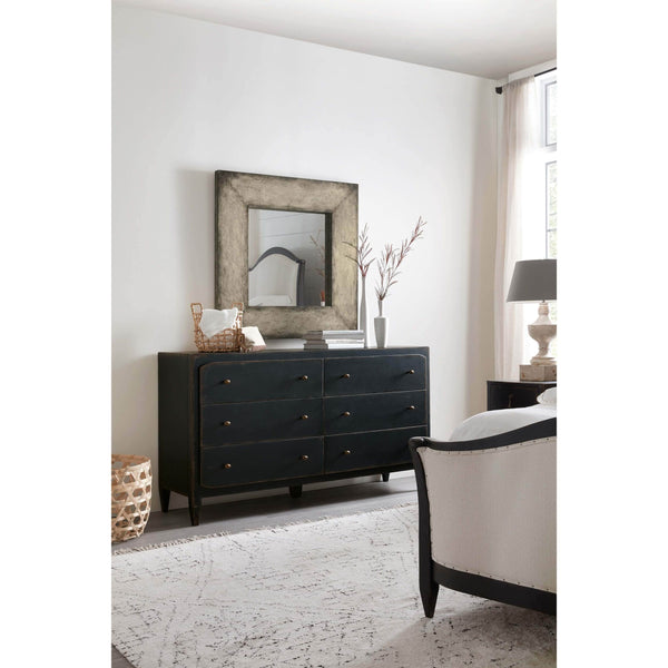 Home Fashion Ciao Bella 6 Drawer Dresser Black