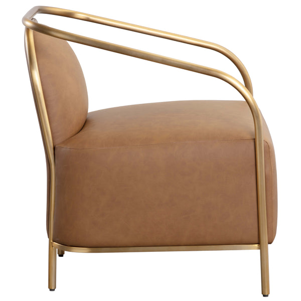 Home Fashion Cicero Leather Chair Milliken Cognac