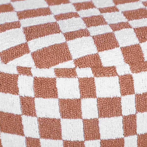 Home Fashion Claire Stool Brown Checkered