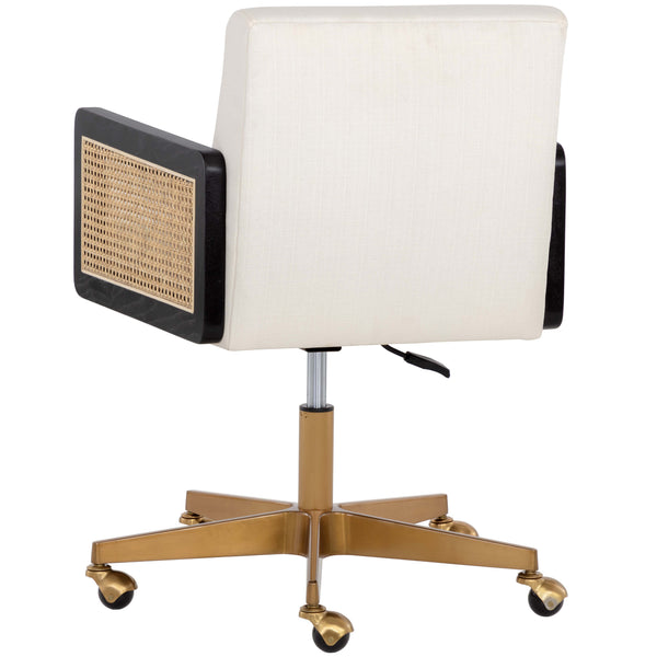 Home Fashion Claudette Office Chair Linoso Ivory