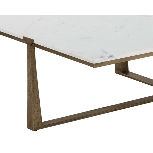 Home Fashion Cowell Coffee Table Antique Brass