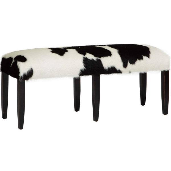 home fashion Cowhide Bench Black/White