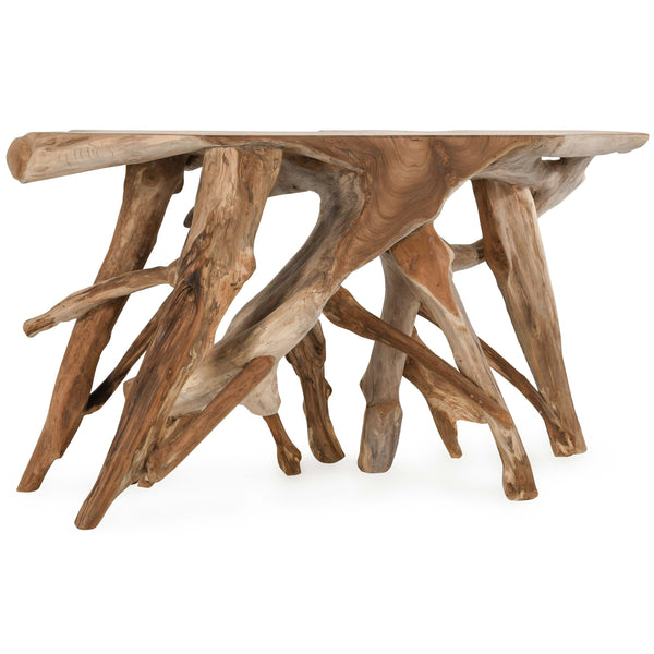 Home Fashion Cypress Root Console Table Natural