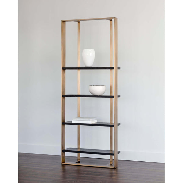 Home Fashion Dalton Bookcase Antique Brass