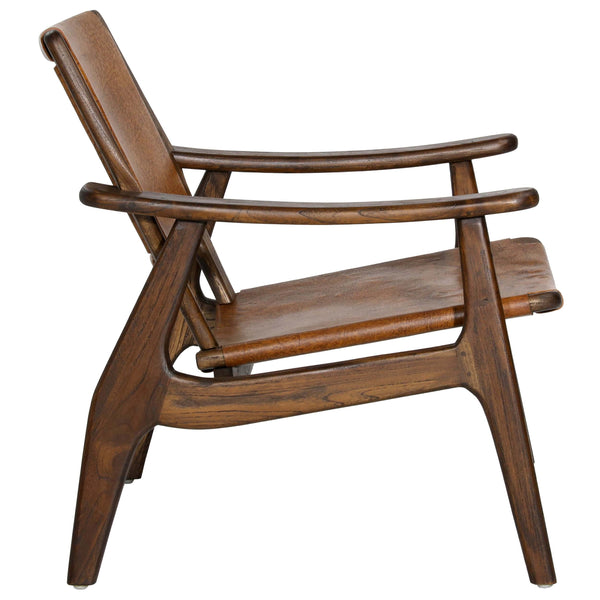 Home Fashion Dania Leather Chair Medium Brown