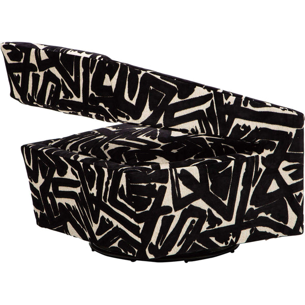 Home Fashion Decker Swivel Chair ACDC Onyx